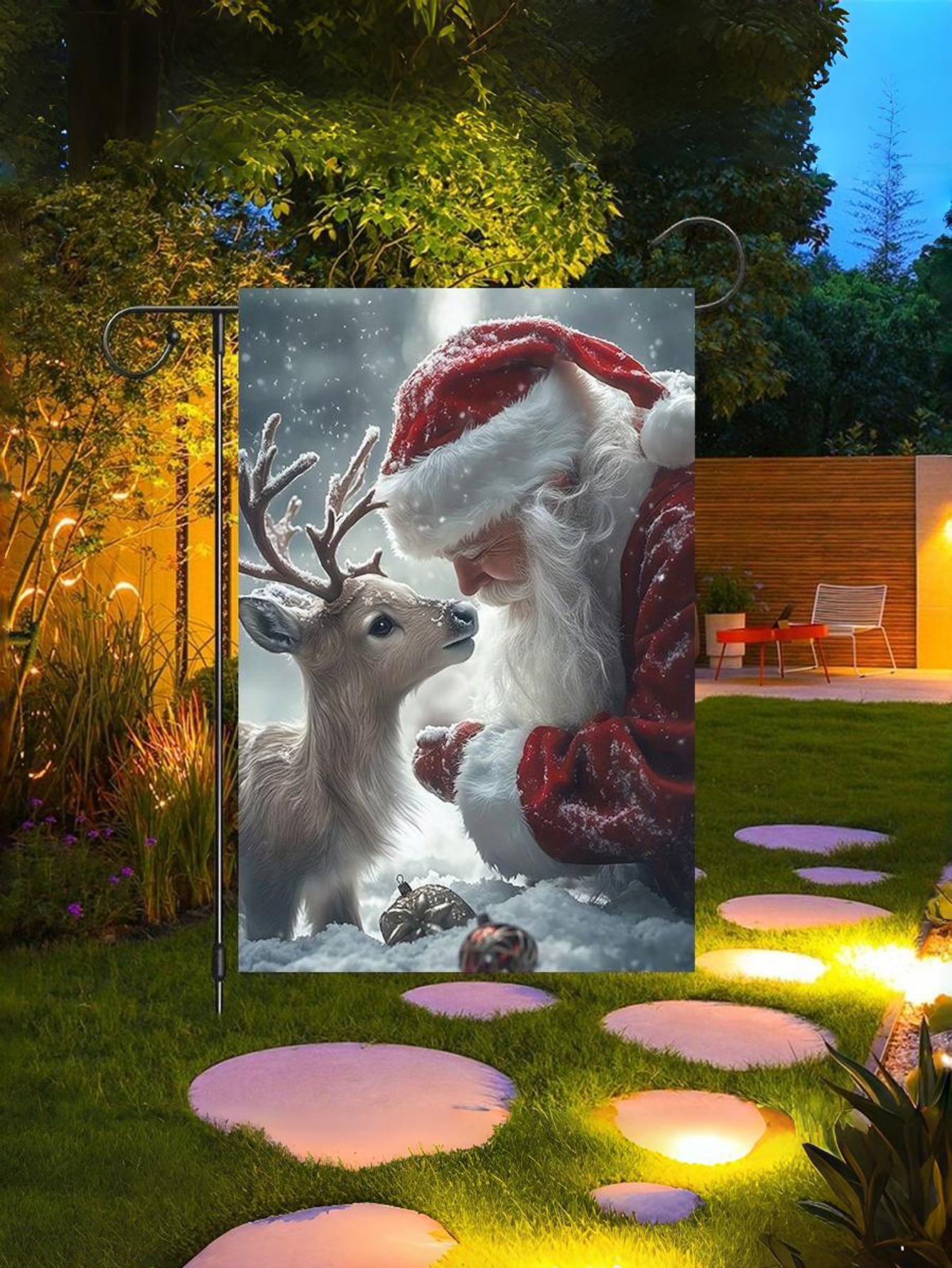 Custom Christmas Outdoor Garden Flag（Not lnclude Flagpole）